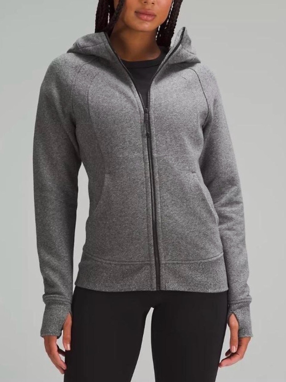 Lululemon Scuba Full-Zip Hoodie Plush Special Edition Heathered Grey Size 6